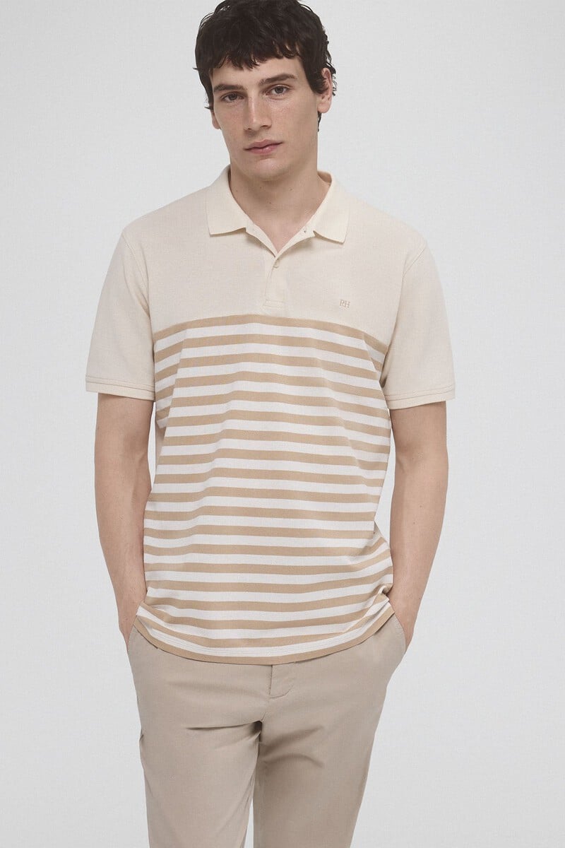Cortefiel Polo piqué rayas fantasía Outlet online
