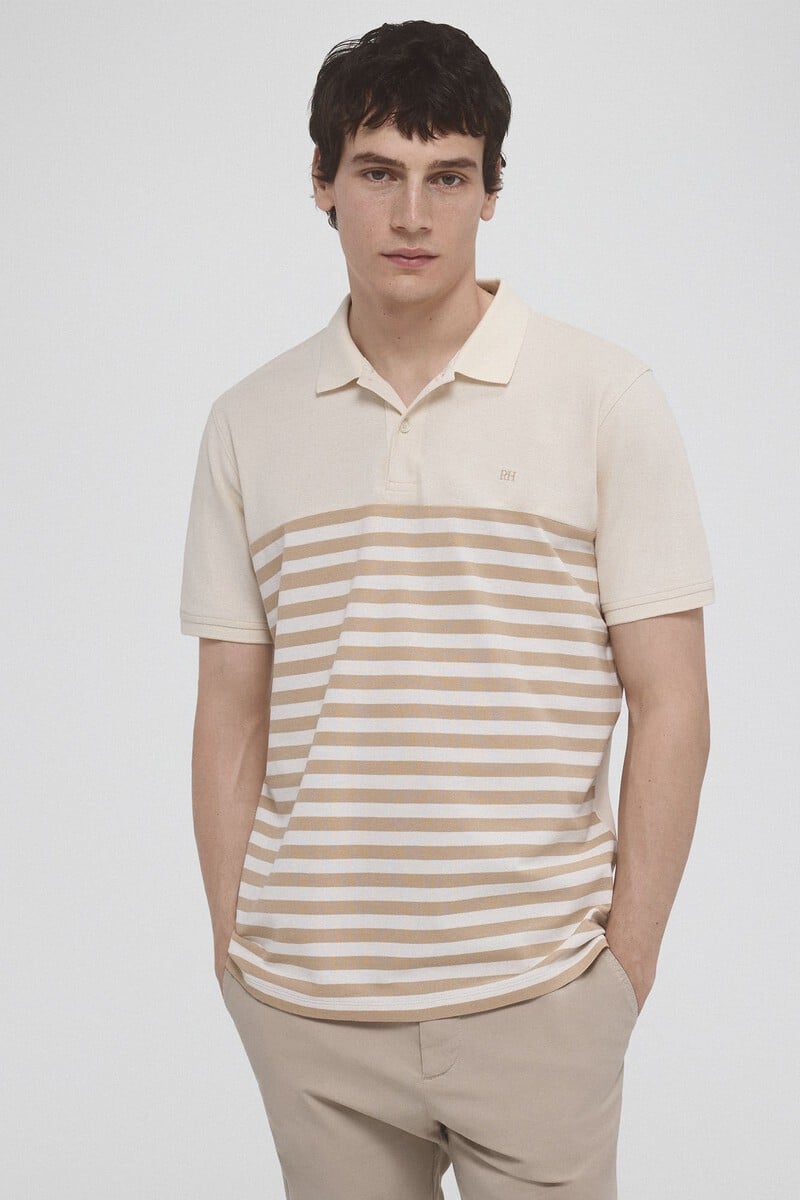 Cortefiel Polo piqué rayas fantasía Outlet online