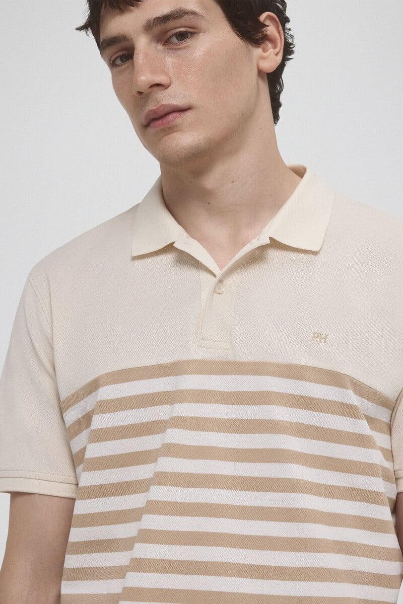 Cortefiel Polo piqué rayas fantasía Outlet online