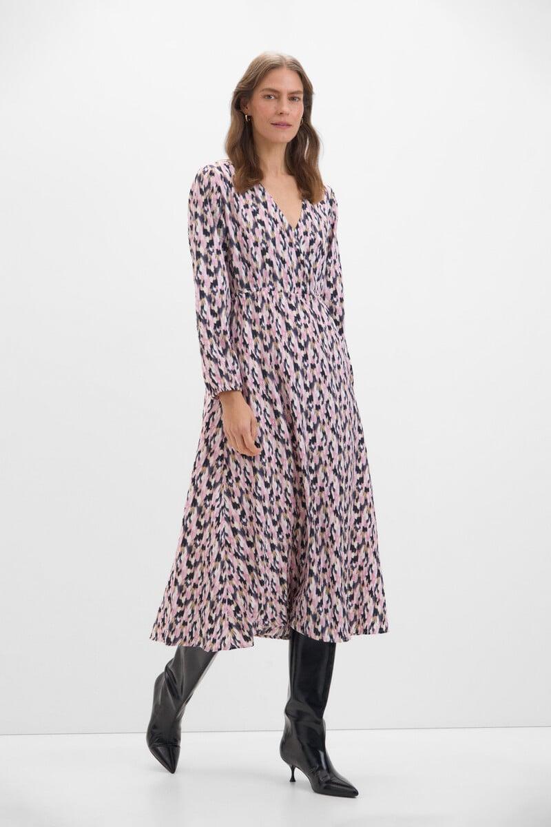 Cortefiel Vestido largo estampado geométrico Envío gratis