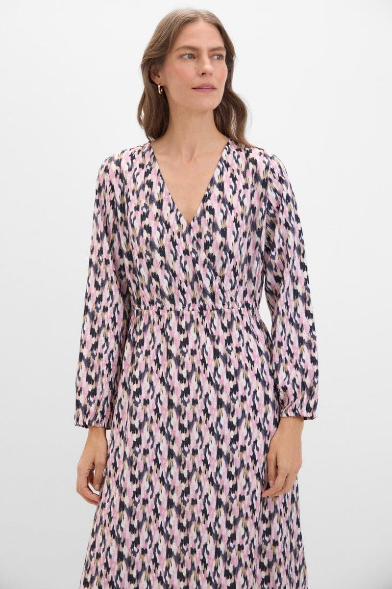 Cortefiel Vestido largo estampado geométrico Envío gratis