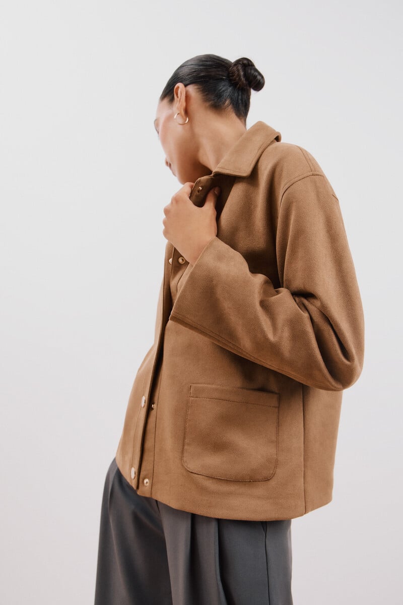 Cortefiel Chaqueta efecto piel Ofertas de temporada
