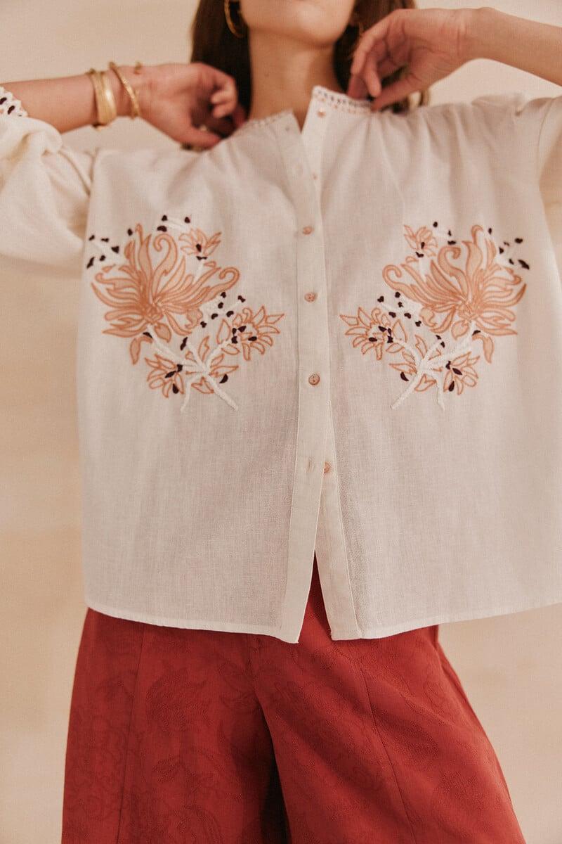 Cortefiel Alicia. Blusa bordada Devoluciones gratuitas