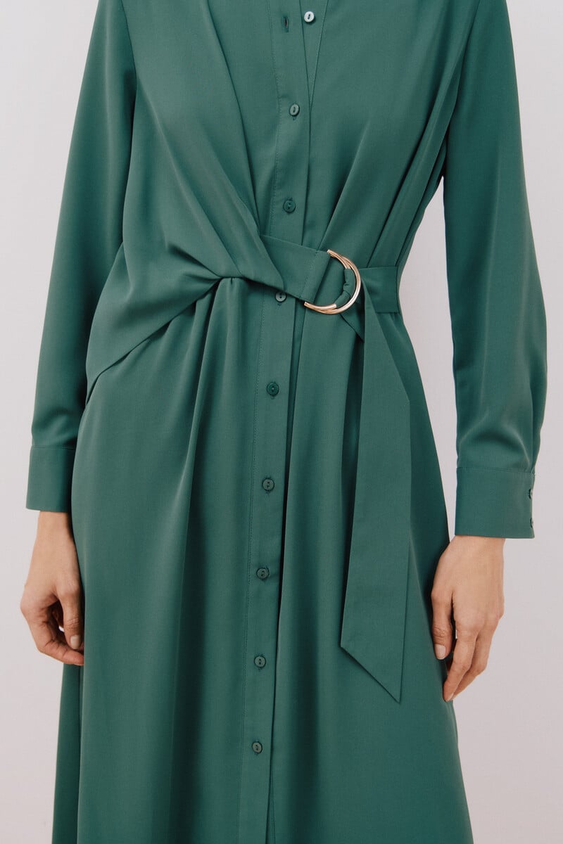 Cortefiel Vestido camisero fluido En línea
