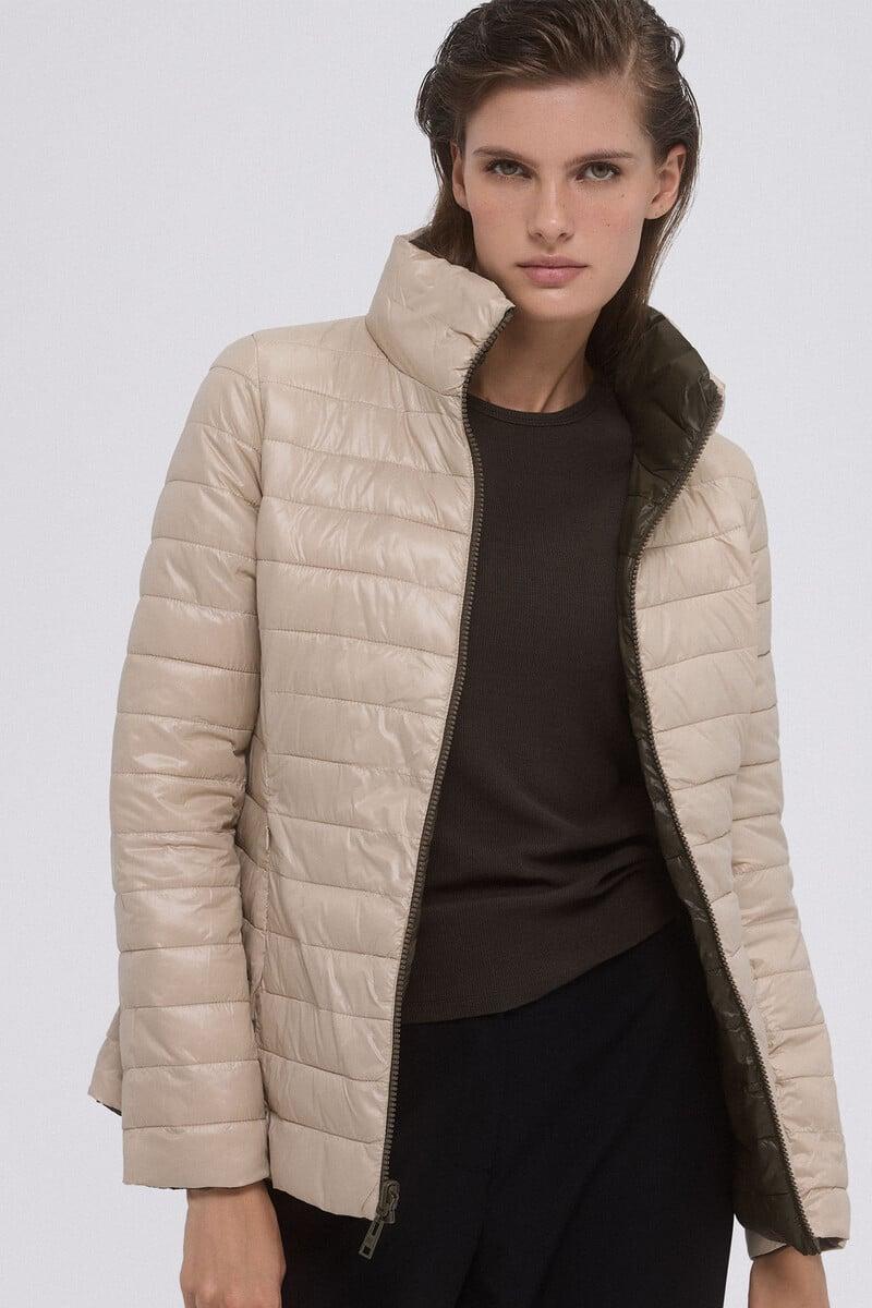 Cortefiel Chaqueta acolchada reversible lisa