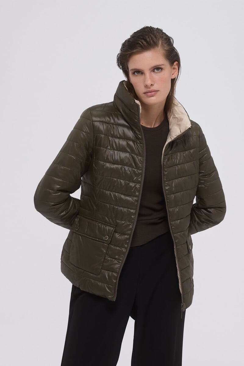 Cortefiel Chaqueta acolchada reversible lisa Liquidación