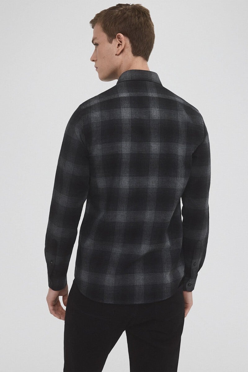 Cortefiel Camisa twill cuadros cashmere touch Envío gratis