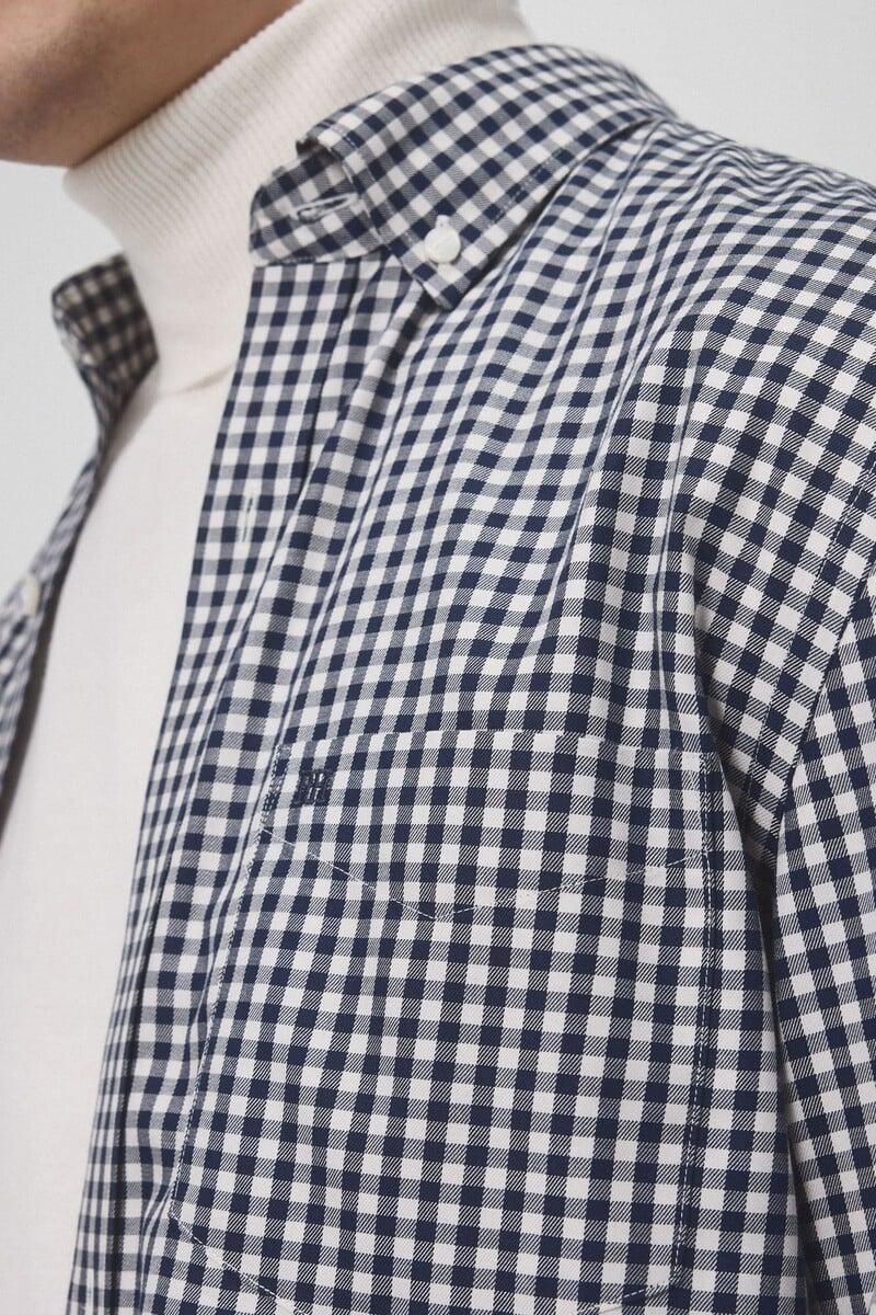 Cortefiel Camisa non iron cuadros twill Precio de fábrica