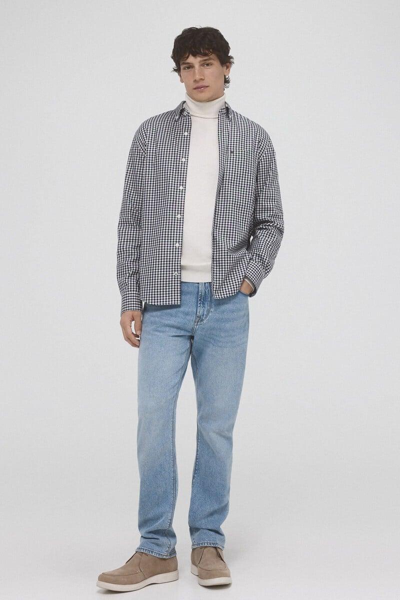 Cortefiel Camisa non iron cuadros twill Precio de fábrica