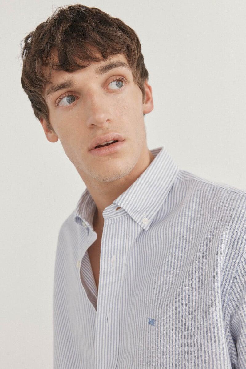 Cortefiel Camisa iconic oxford rayas En línea