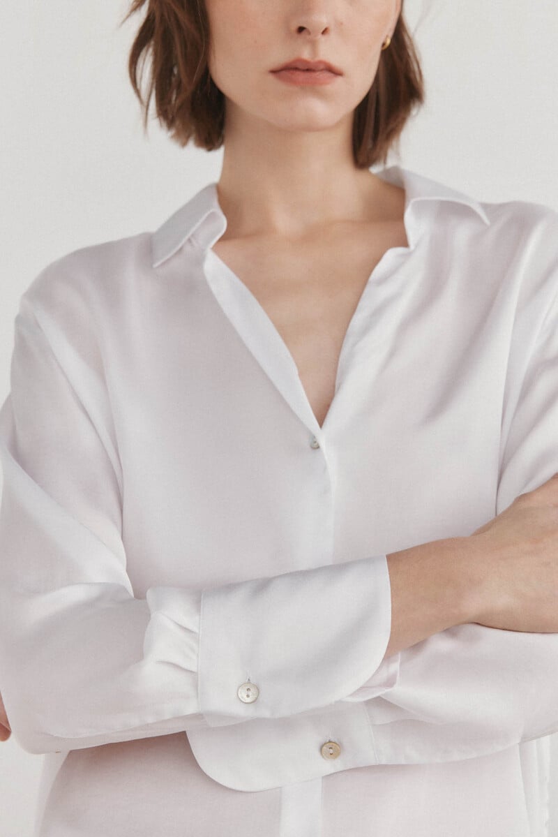 Cortefiel Blusa satén fluida Gran oferta