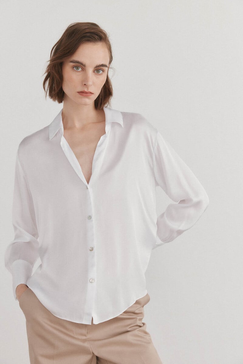 Cortefiel Blusa satén fluida Gran oferta
