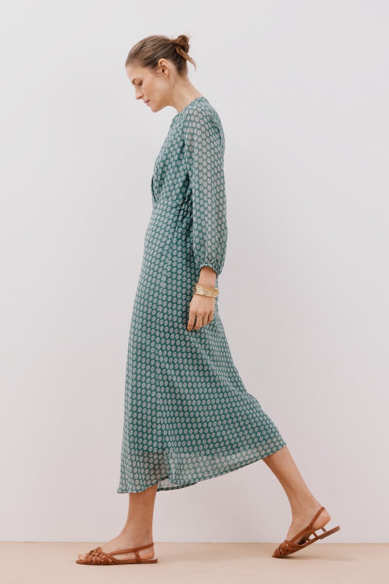 Cortefiel Vestido estampado fluido Liquidación