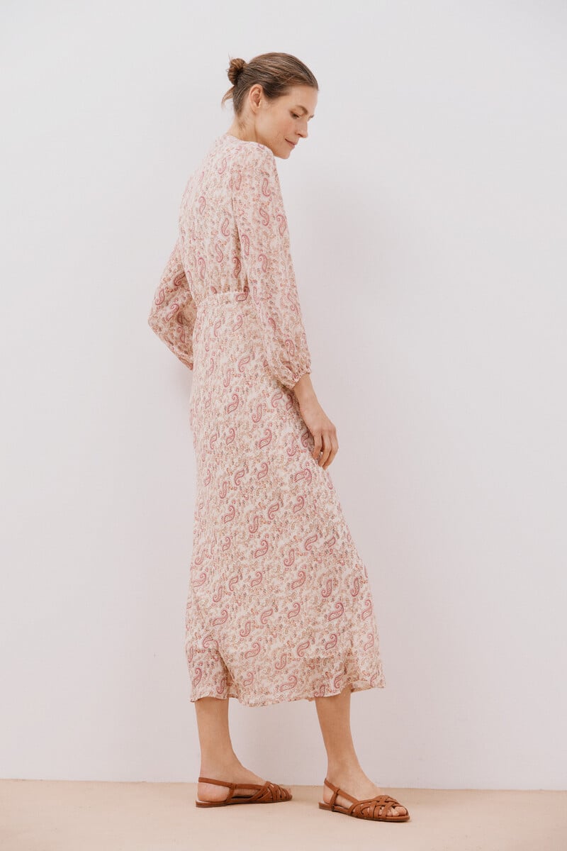 Cortefiel Vestido estampado fluido Tienda de fábrica