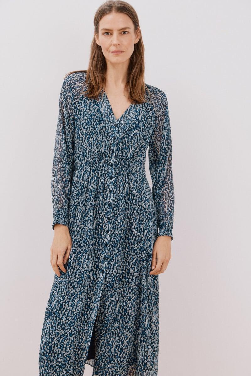 Cortefiel Vestido largo estampado En oferta