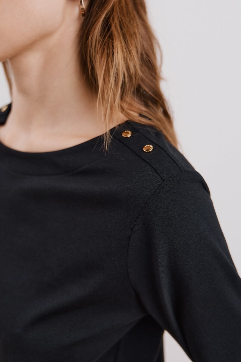 Cortefiel Camiseta básica escote barco Última moda