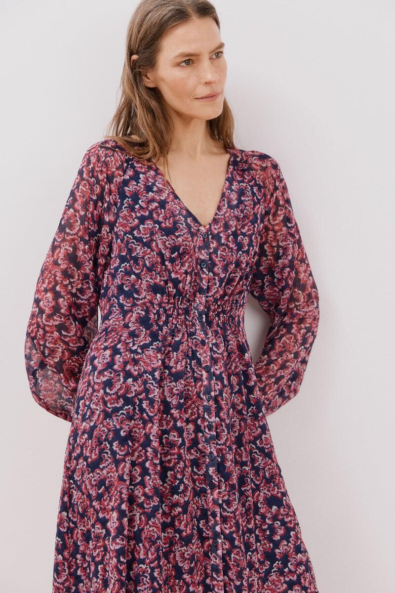 Cortefiel Vestido largo estampado Rebajas de fin de temporada