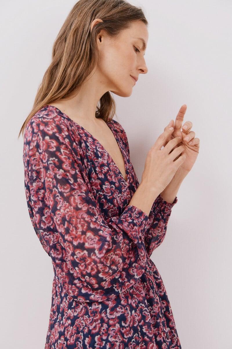 Cortefiel Vestido largo estampado Rebajas de fin de temporada