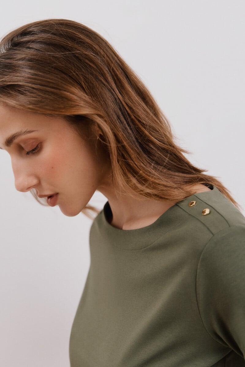 Cortefiel Camiseta básica escote barco En oferta