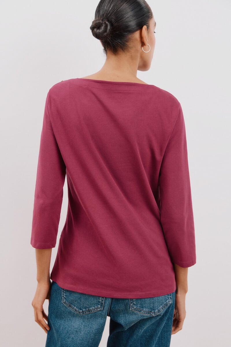 Cortefiel Camiseta básica escote barco Rebajas de fábrica