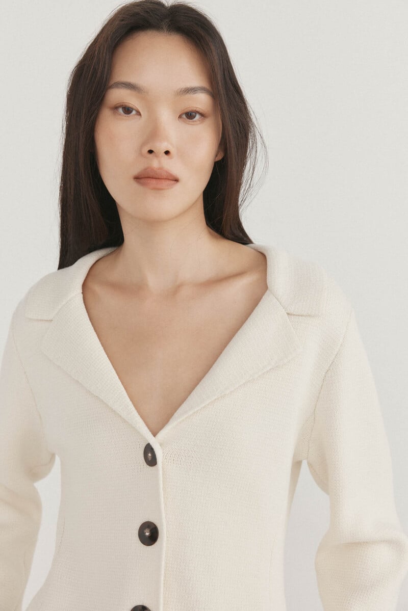 Cortefiel Blazer de punto cuello solapa Rebajas top