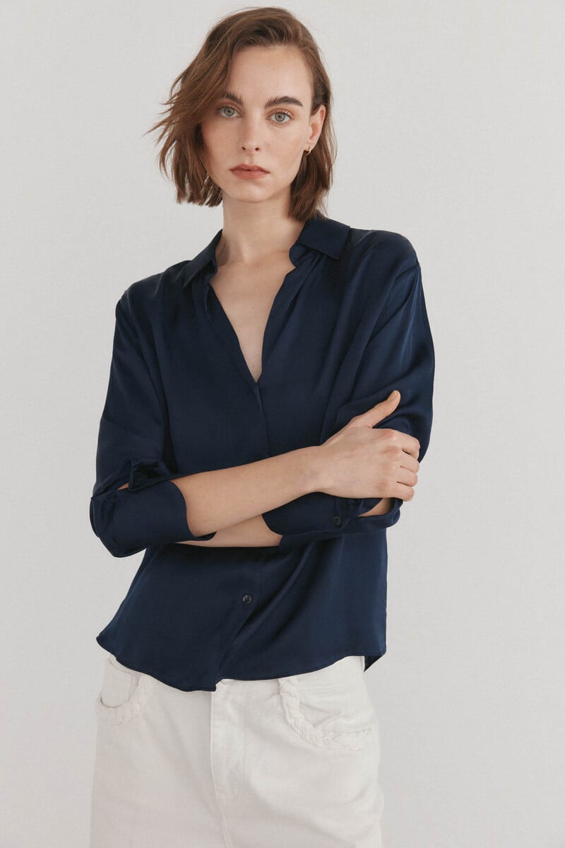 Cortefiel Blusa satén fluida Envío gratis