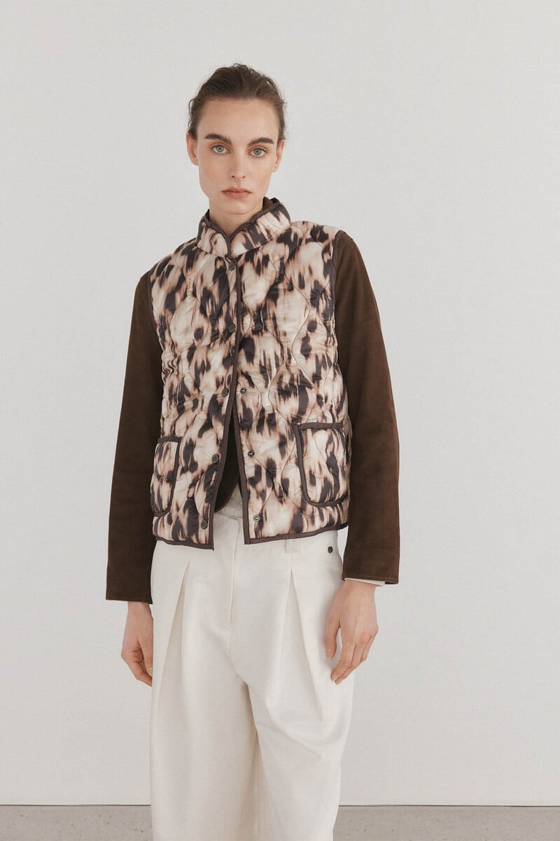 Cortefiel Chaleco estampado acolchado COMPRAR AHORA