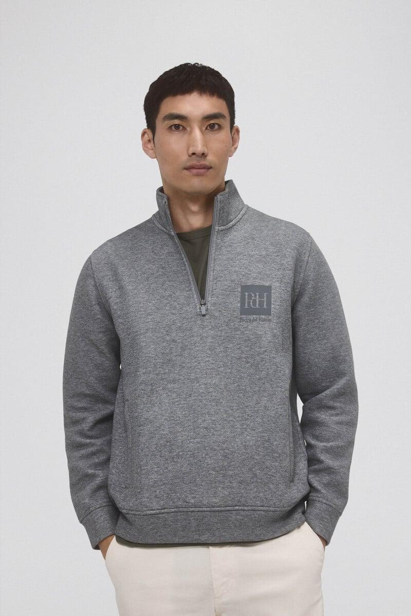 Cortefiel Sudadera cuello cremallera tejido técnico Grandes descuentos