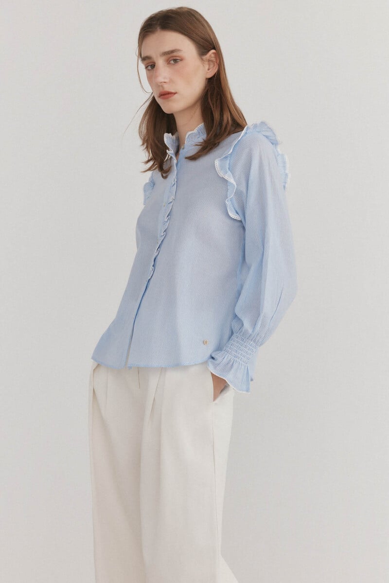 Cortefiel Blusa romántica rayas Descuentos del mes