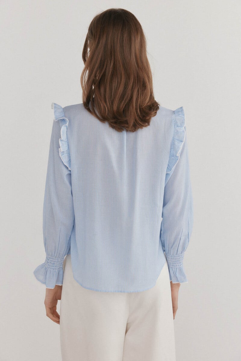 Cortefiel Blusa romántica rayas Descuentos del mes