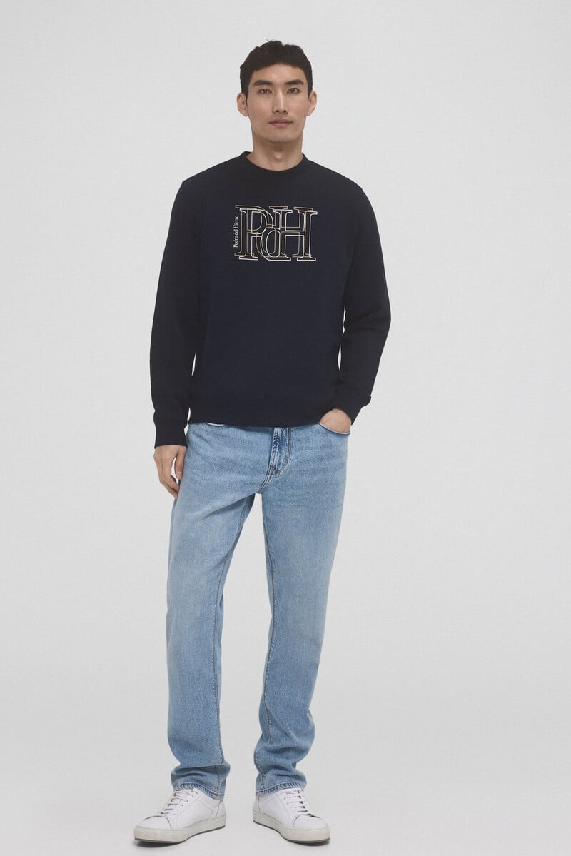 Cortefiel Sudadera logo cuello caja Precio de fábrica