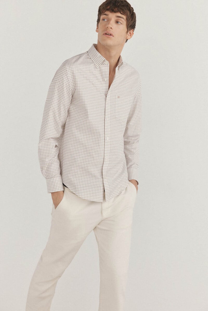 Cortefiel Camisa non iron oxford cuadros Promoción trimestral