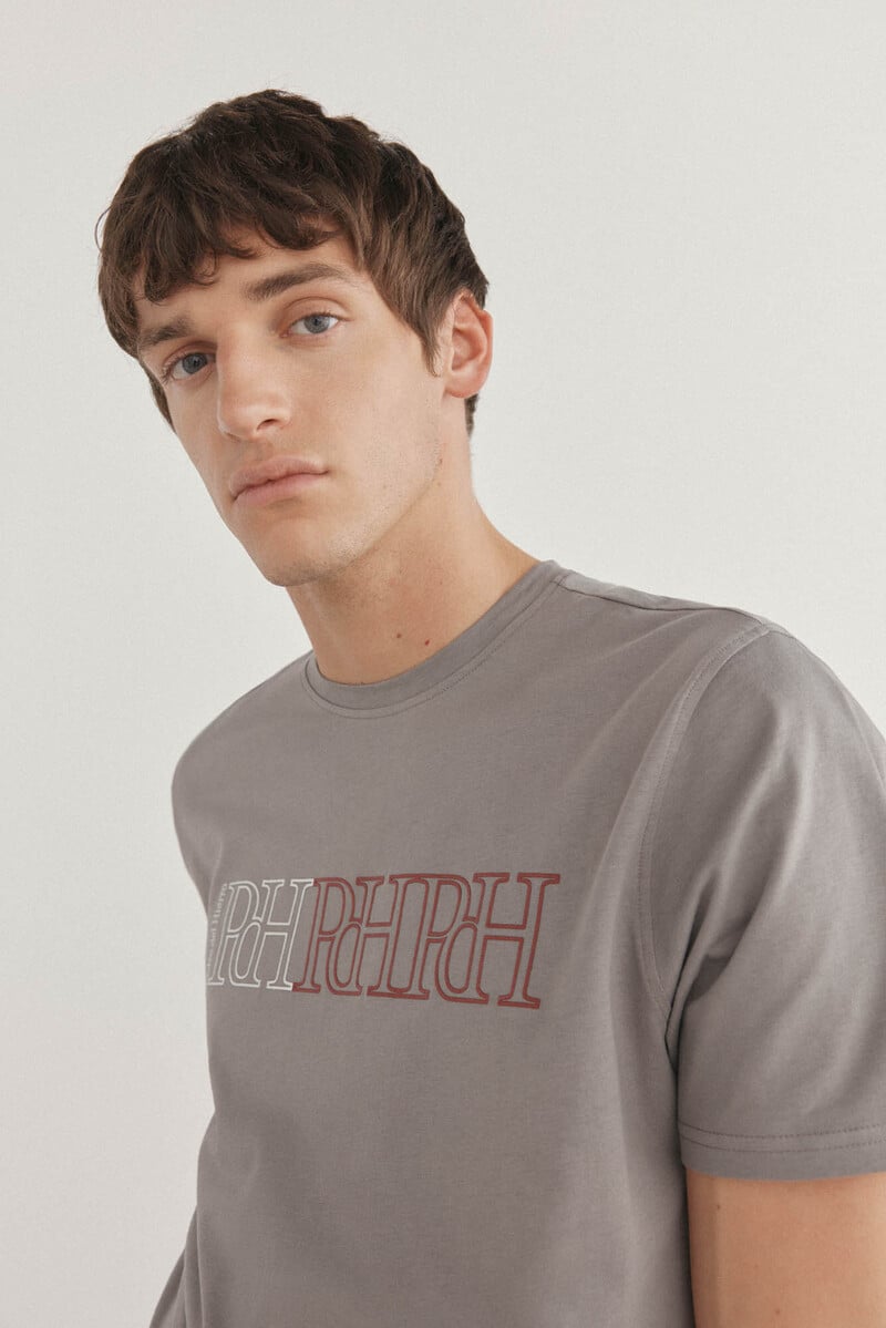 Cortefiel Camiseta logos estampados Solo queda un día