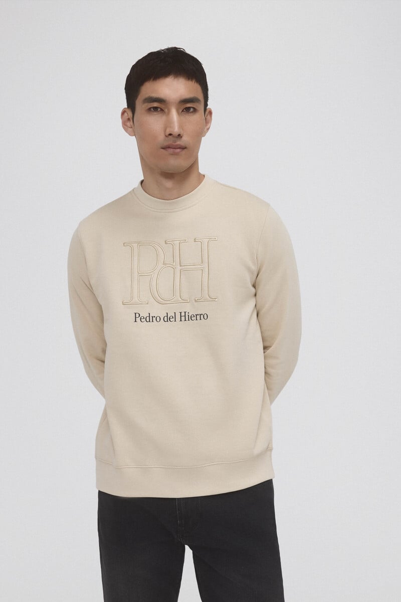 Cortefiel Sudadera logo cuello caja Grandes descuentos