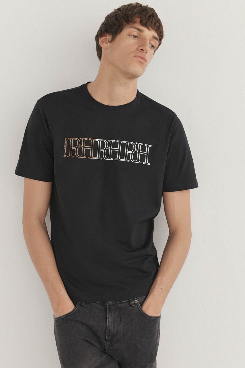 Cortefiel Camiseta logos estampados Liquidación