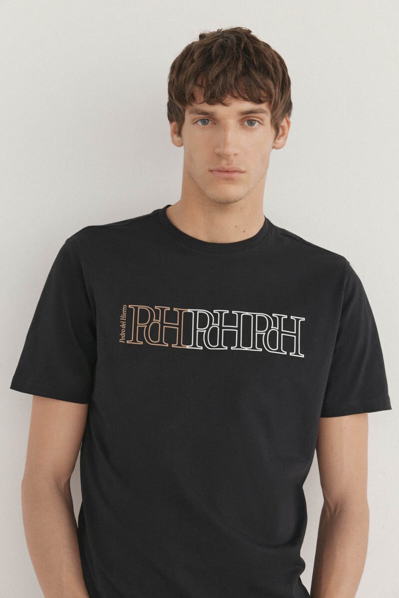 Cortefiel Camiseta logos estampados Liquidación