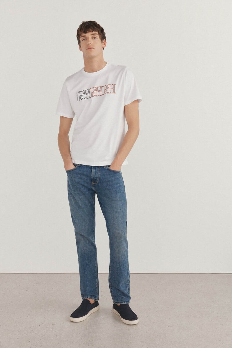 Cortefiel Camiseta logos estampados Libre de impuestos