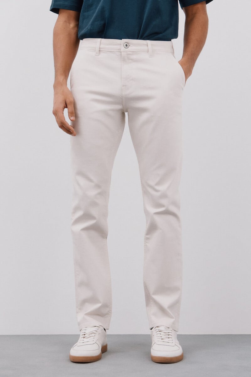 Cortefiel Pantalón 5 bolsillos color regular fit Descuentos del mes