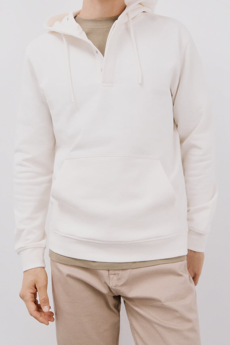 Cortefiel Sudadera capucha con botones Oferta exclusiva