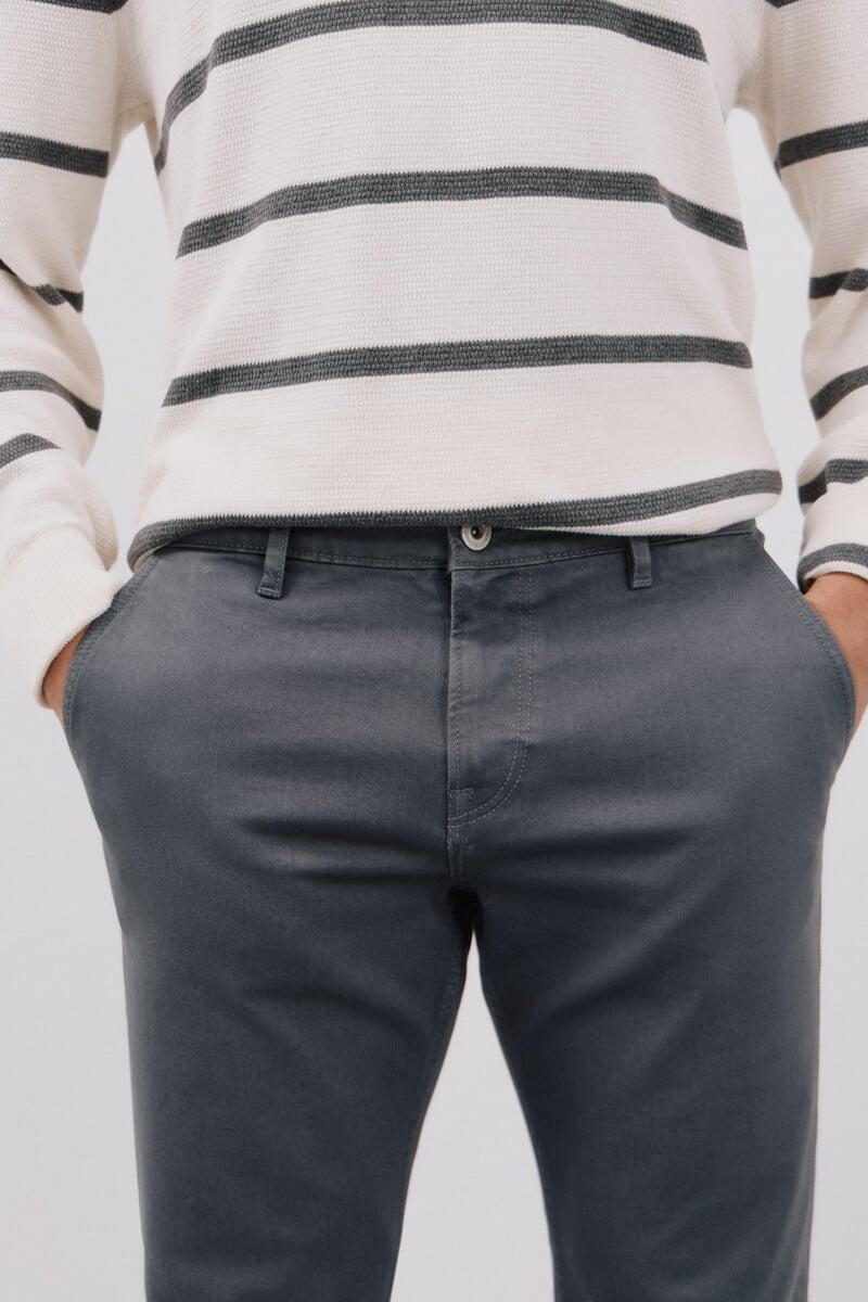 Cortefiel Pantalón 5 bolsillos color regular fit Descuento por venta flash