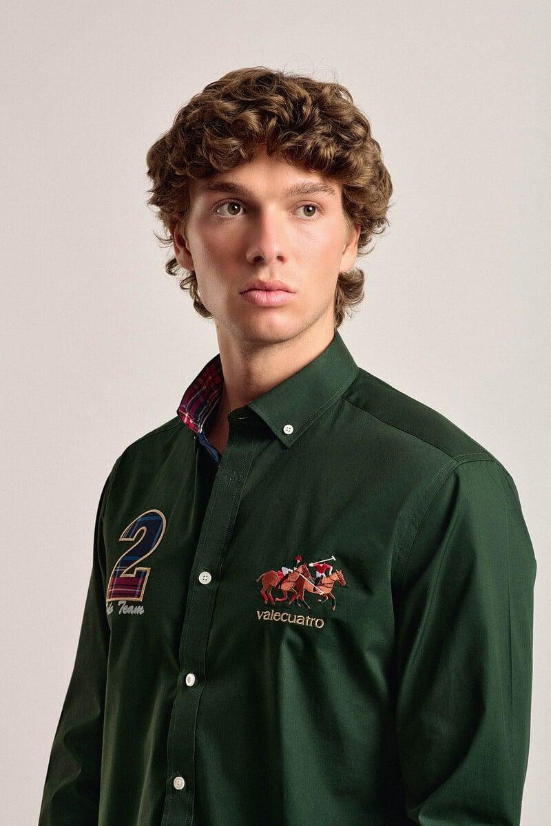 Cortefiel Camisa hombre Valecuatro verde modelo caballos Los más vendidos