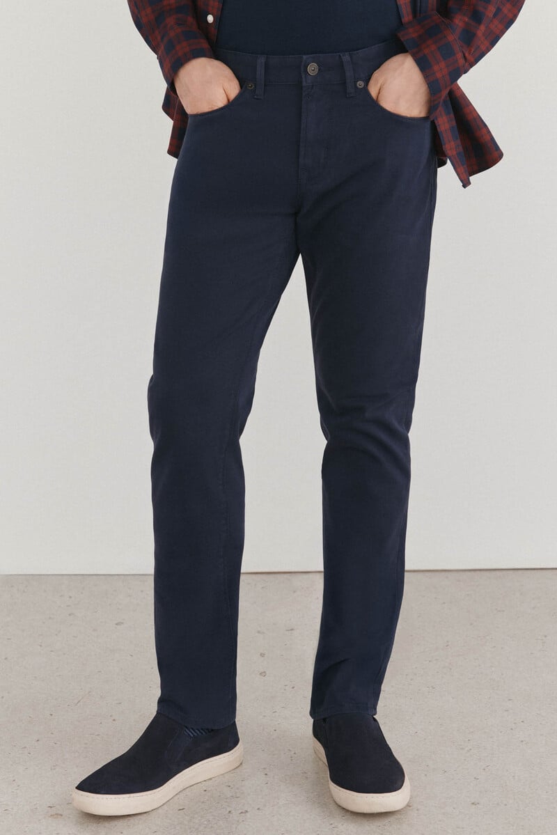 Cortefiel Pantalón 5 bolsillos color premium flex slim fit Tienda