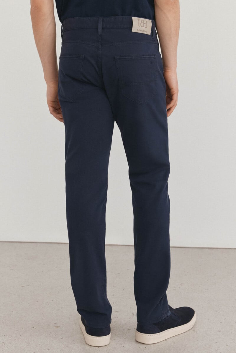 Cortefiel Pantalón 5 bolsillos color premium flex slim fit Tienda