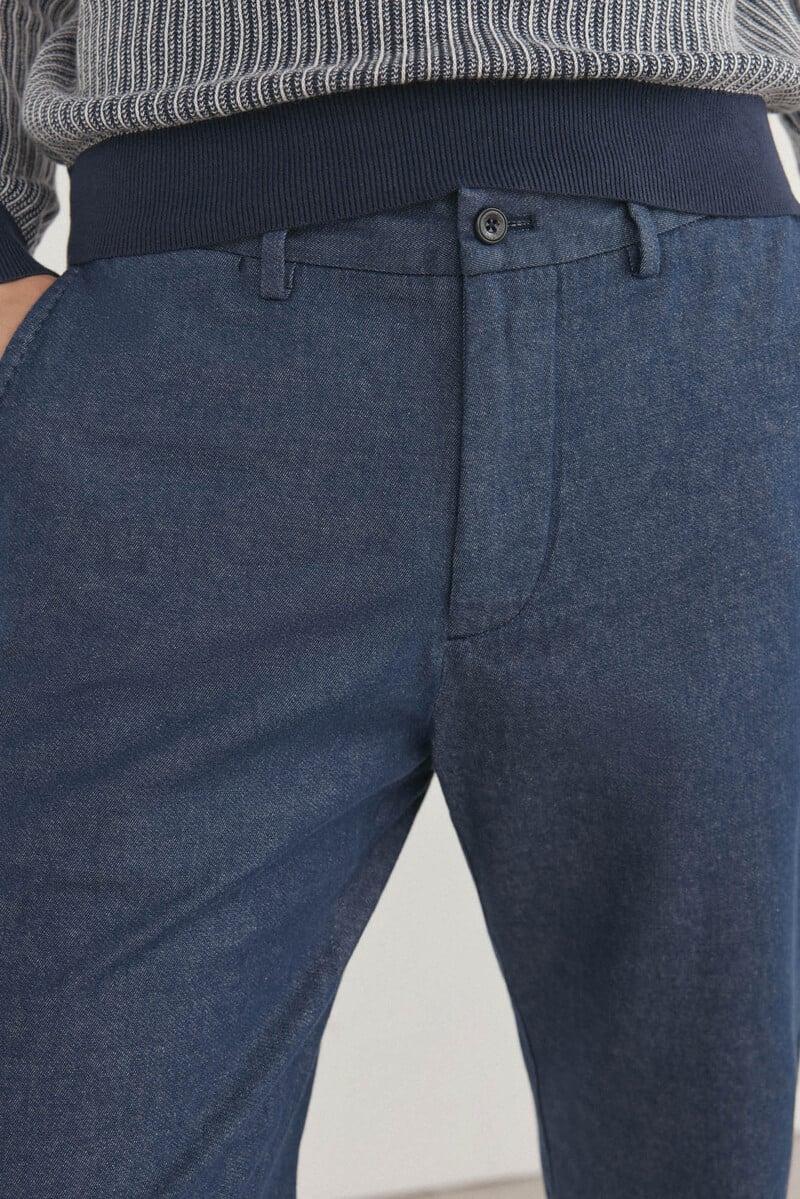 Cortefiel Pantalón chino vaquero regular fit Mejor oferta