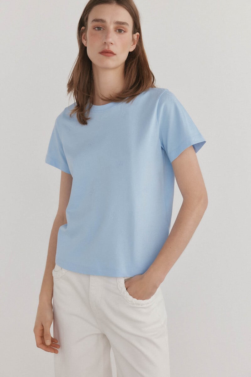 Cortefiel Camiseta básica logo Oferta especial de fábrica
