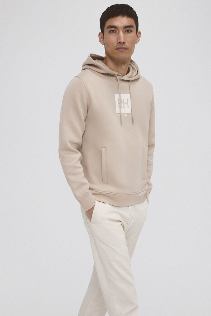 Cortefiel Sudadera capucha con logo Envío internacional gratuito
