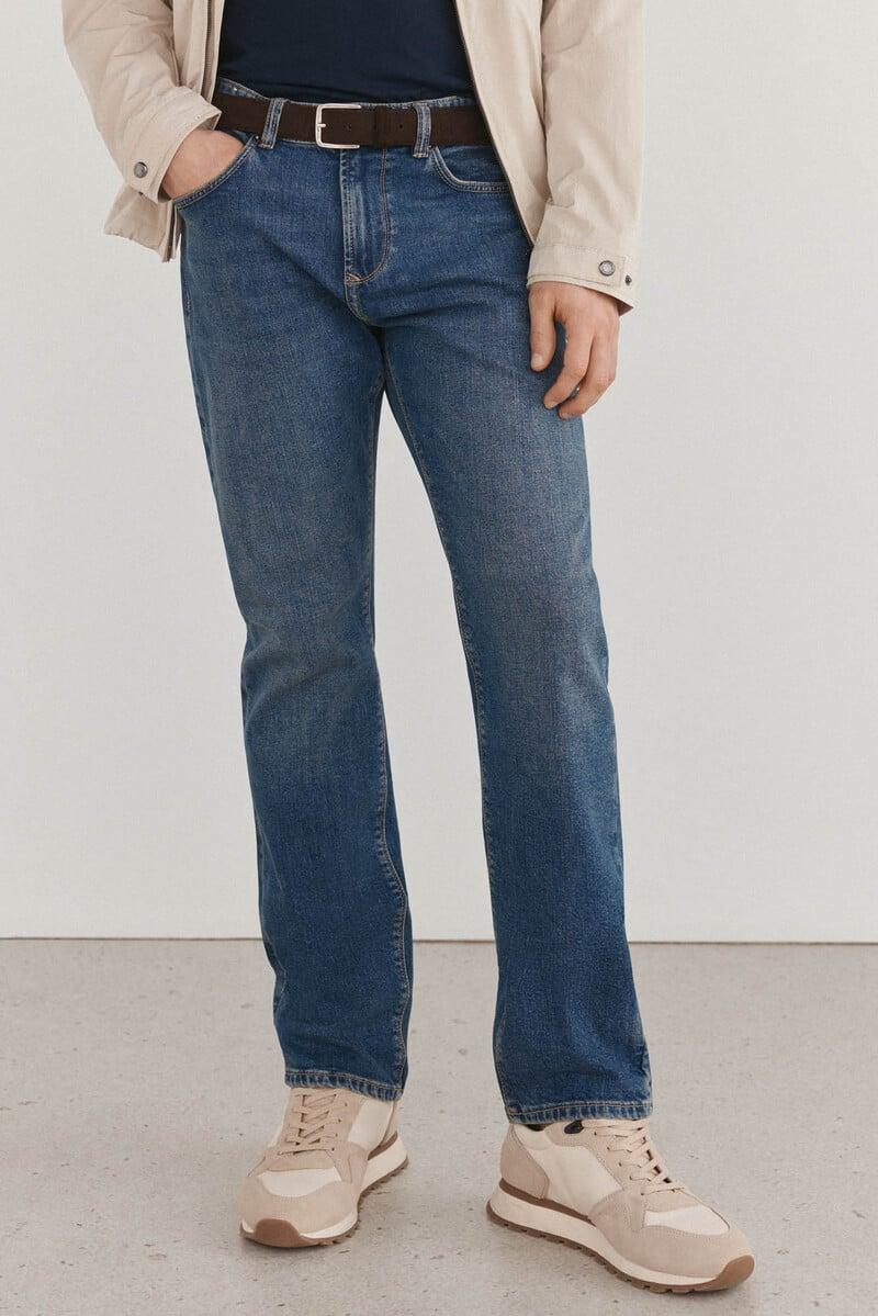 Cortefiel Pantalón vaquero premium flex regular fit Ofertas de temporada