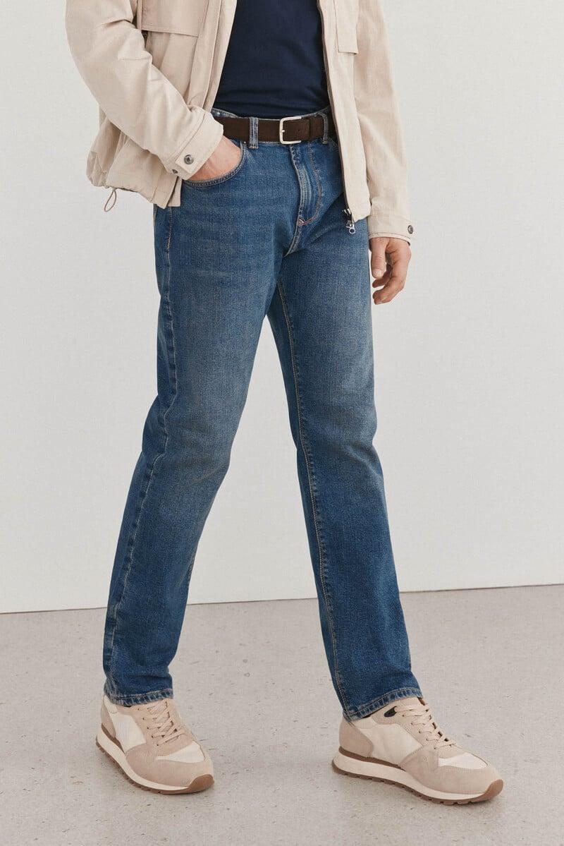 Cortefiel Pantalón vaquero premium flex regular fit Ofertas de temporada