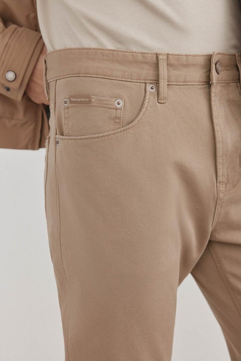 Cortefiel Pantalón 5 bolsillos color premium flex slim fit Grandes ahorros