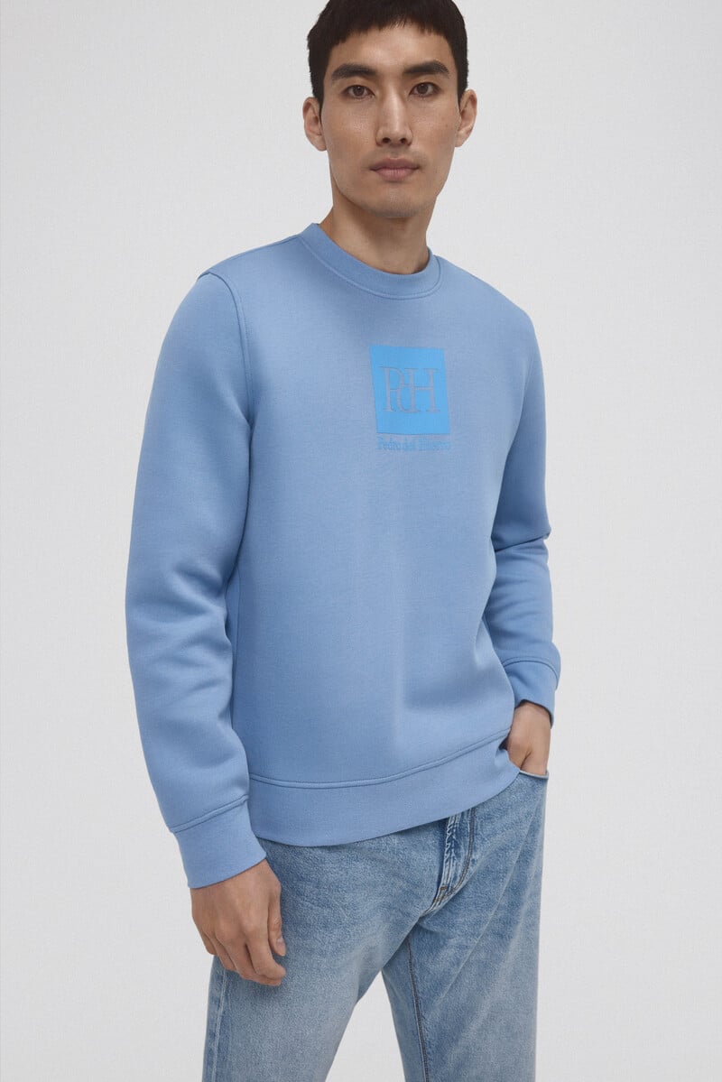 Cortefiel Sudadera logo cuello caja Rebajas de fin de temporada